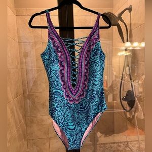 Lilly Pulitzer Lattice Swim size 12